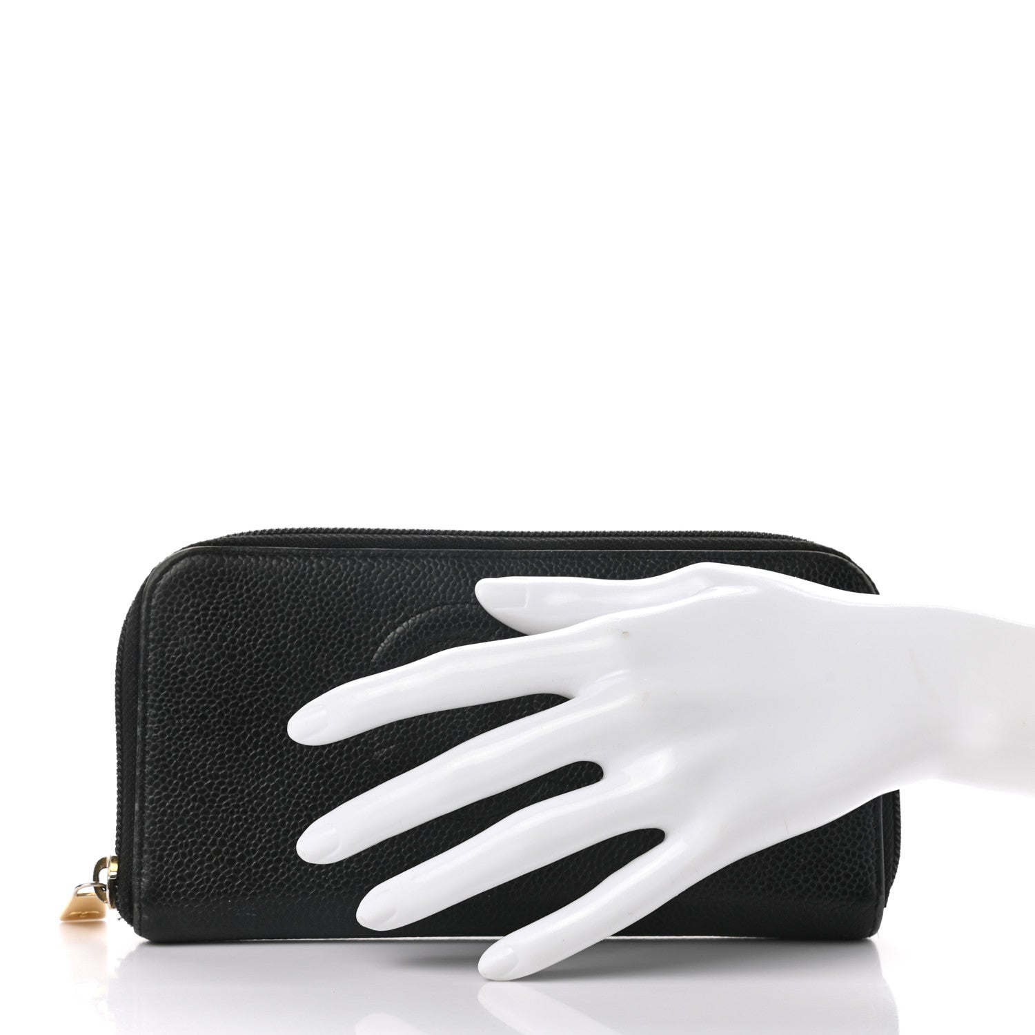 Chanel Caviar Large Timeless CC Zip Around Wallet Black 2 of 8