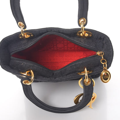 Christian Dior Nylon Cannage Medium Lady Dior Black 5 of 12