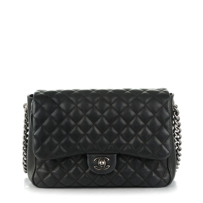 Chanel Caviar Quilted Medium Rock In Rome Single Flap Black 1 of 8