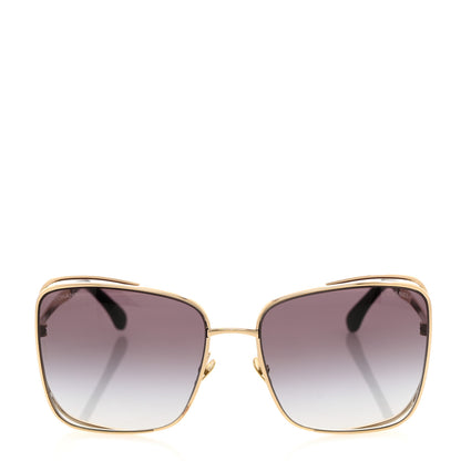 Chanel Metal Logo Square Sunglasses 71541 Gold 2 of 8