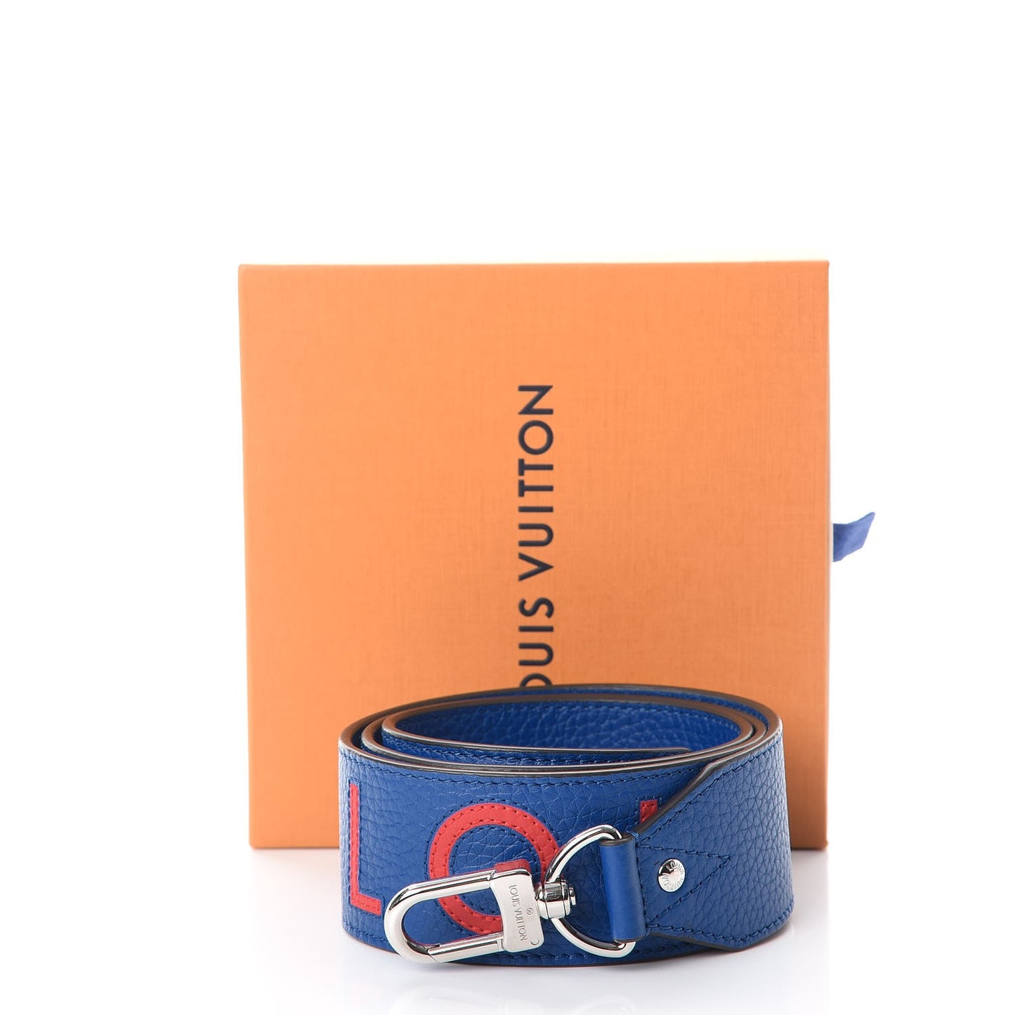 Taurillon Bandouliere Shoulder Strap Blue