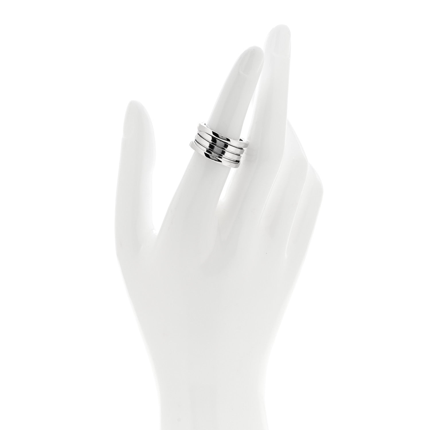 Bulgari 18K White Gold B.Zero1 Three-Band Ring 52 6 2 of 5