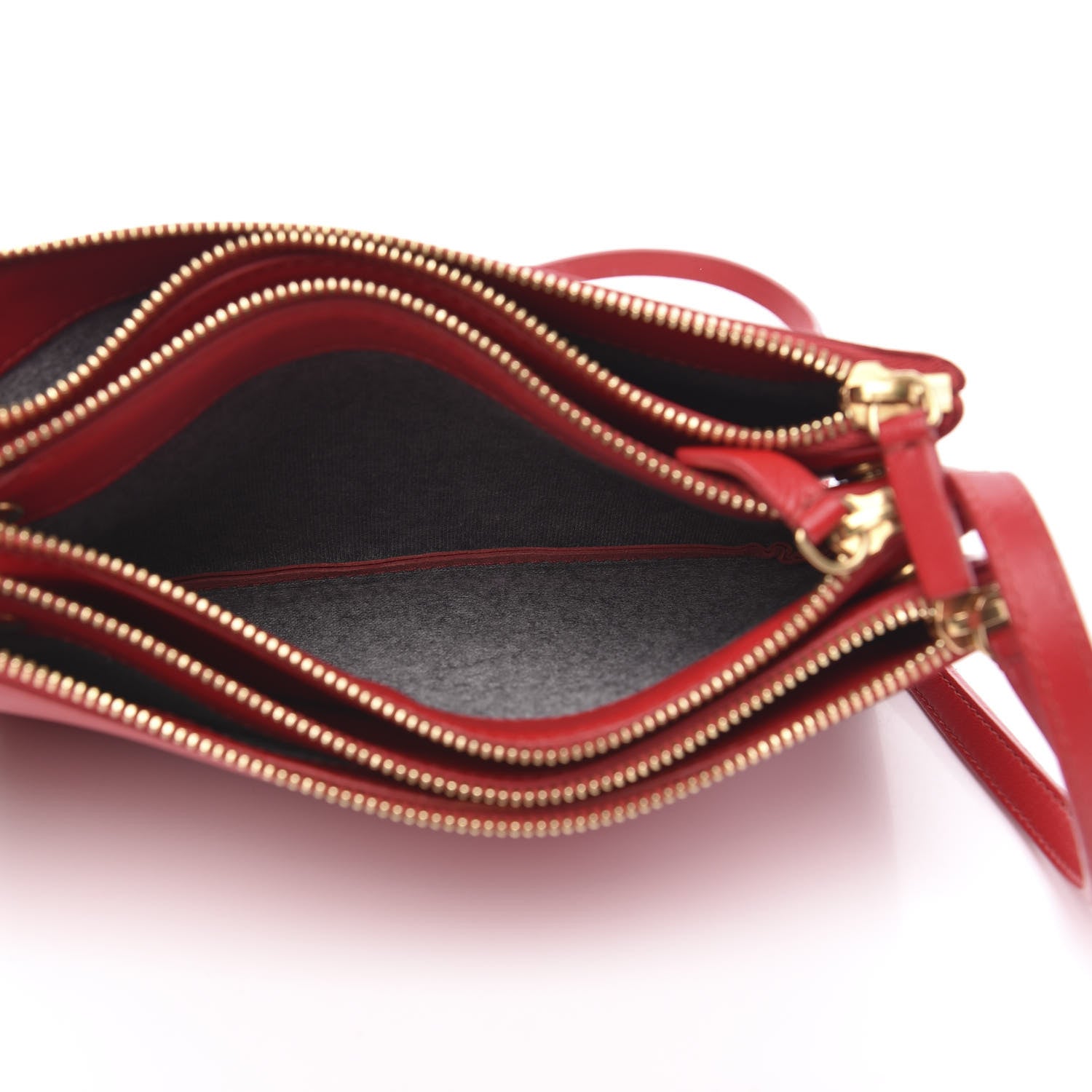 Celine Lambskin Small Trio Crossbody Bag Red 5 of 12