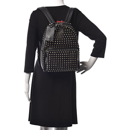 Valentino Garavani Calfskin Medium Rockstud All Over Backpack Black 2 of 9