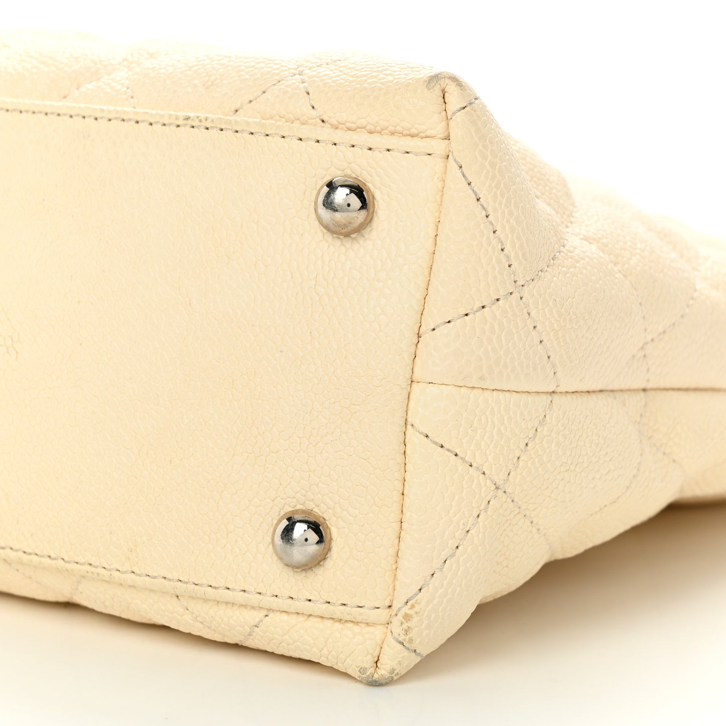 Caviar Quilted French Riviera Hobo Beige