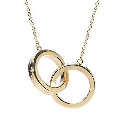 Tiffany 18K Yellow Gold 1837 Interlocking Circles Pendant Necklace 4 of 6