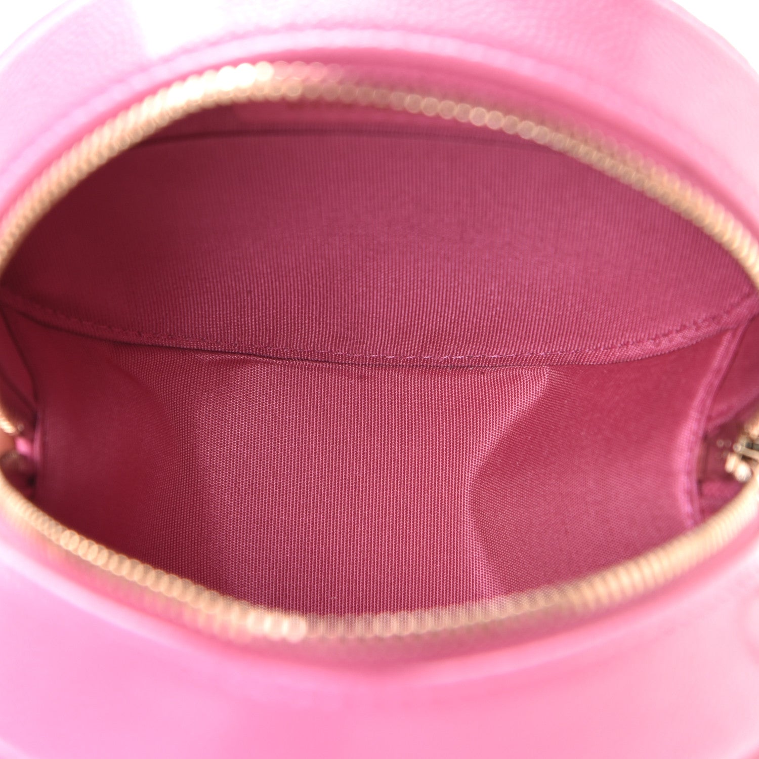 Chanel Caviar Quilted Gripoix CC Round Clutch With Chain Pink 4 of 5