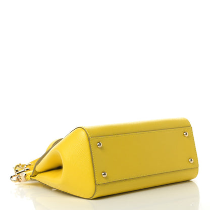 Dolce & Gabbana Dauphine Medium Miss Sicily Satchel Yellow 3 of 4