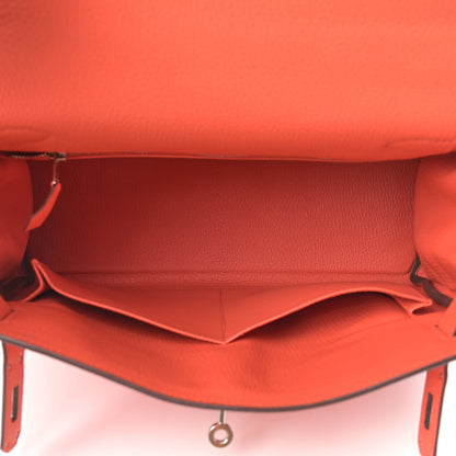 Hermes Togo Kelly Retourne 28 Poppy Orange 5 of 22