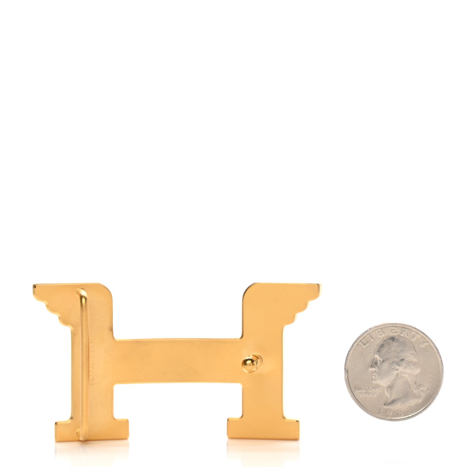 Hermes Brushed 32mm Pegase H Belt Buckle Gold 2 of 5