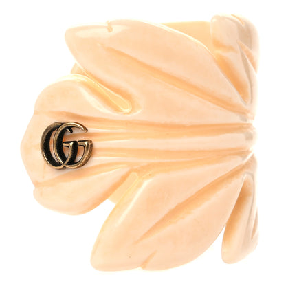 Gucci Resin Leaf GG Cuff Bracelet M Ivory 3 of 6
