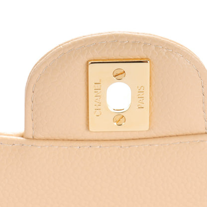Chanel Caviar Quilted Medium Double Flap Beige Clair 6 of 8