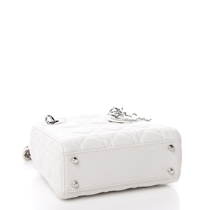 Christian Dior Lambskin Cannage Mini Lady Dior White 4 of 13