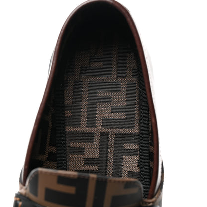 Fendi Calfskin FF Mens Lug Sole Loafers 7 Maya Black Moro 6 of 11
