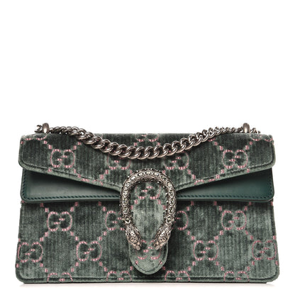 Gucci Velvet Moon Calfskin Crystal GG Monogram Small Dionysus Shoulder Bag Avio Dusty Pink Black Diamond 1 of 9