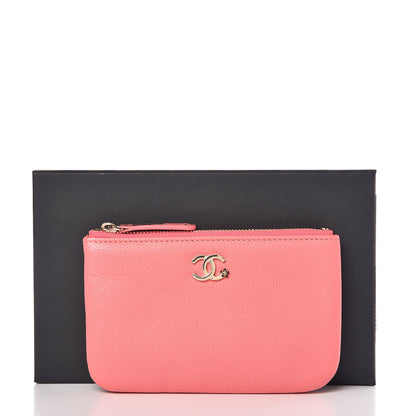 Chanel Goatskin Small CC Clover Cosmetic Case Pink 8 of 8