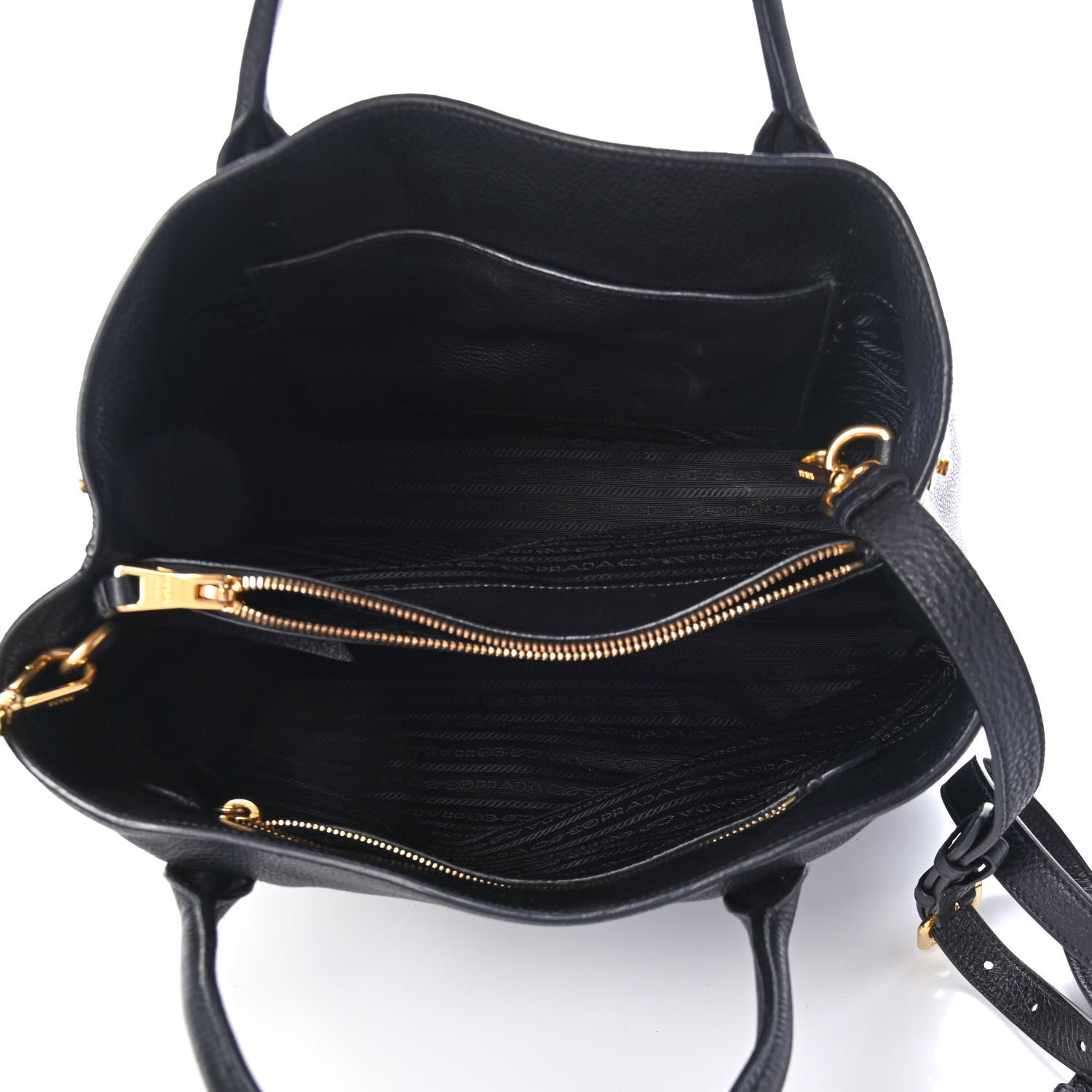 Prada Vitello Daino Tote Black 4 of 4