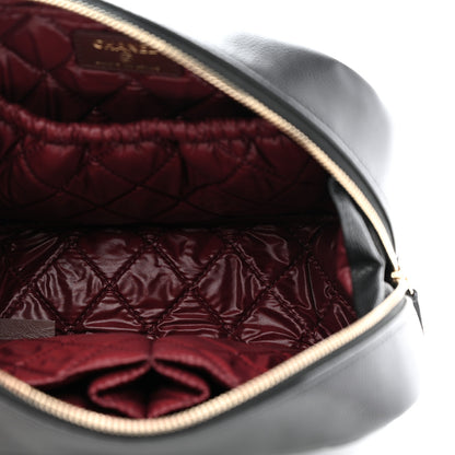 Chanel Caviar Quilted Medium Curvy Pouch Cosmetic Case Black 5 of 8