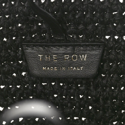The Row Raffia Emilie Tote Bag Black 6 of 11