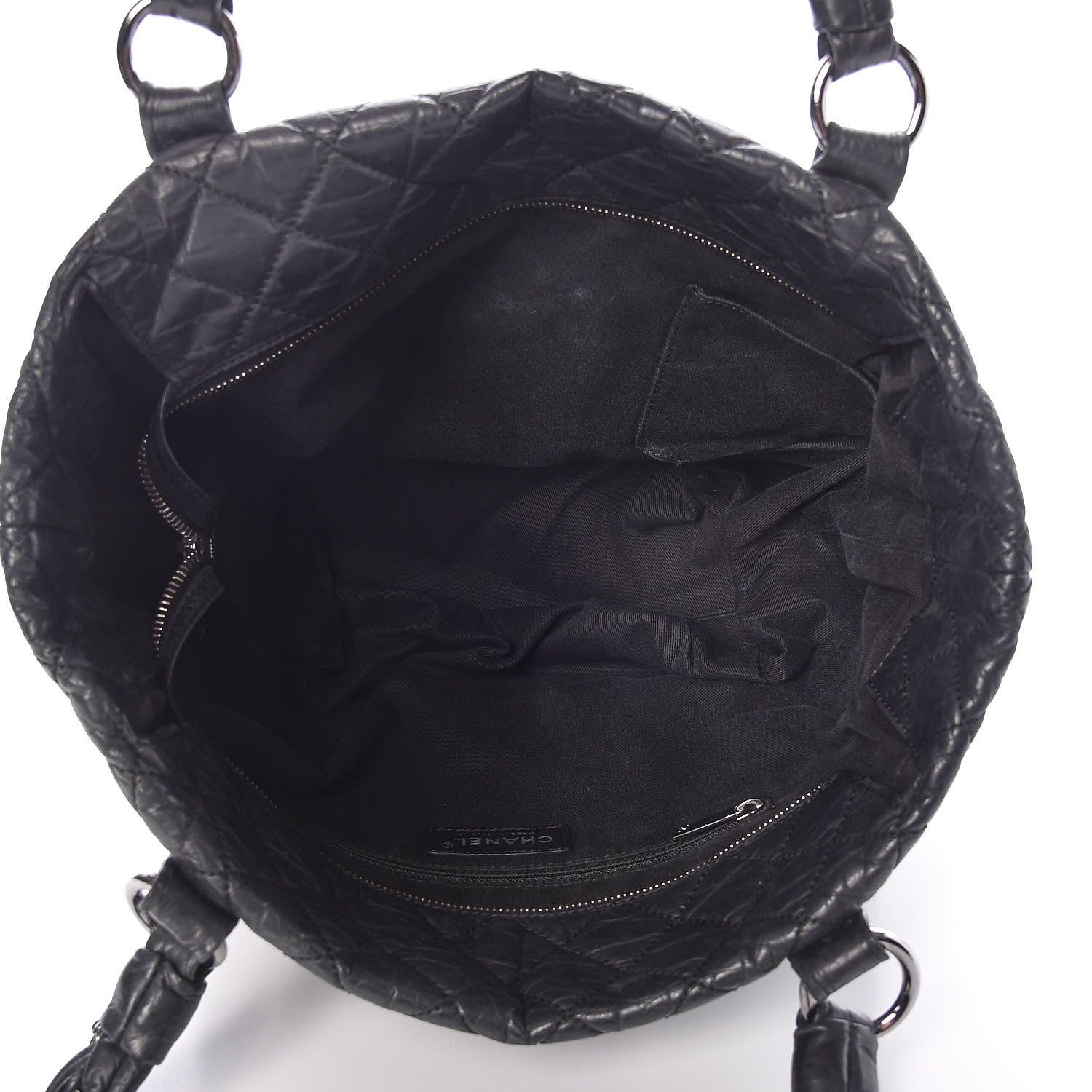 Chanel Aged Calfskin Vintage Ligne Lady Braid Tote Black 5 of 12