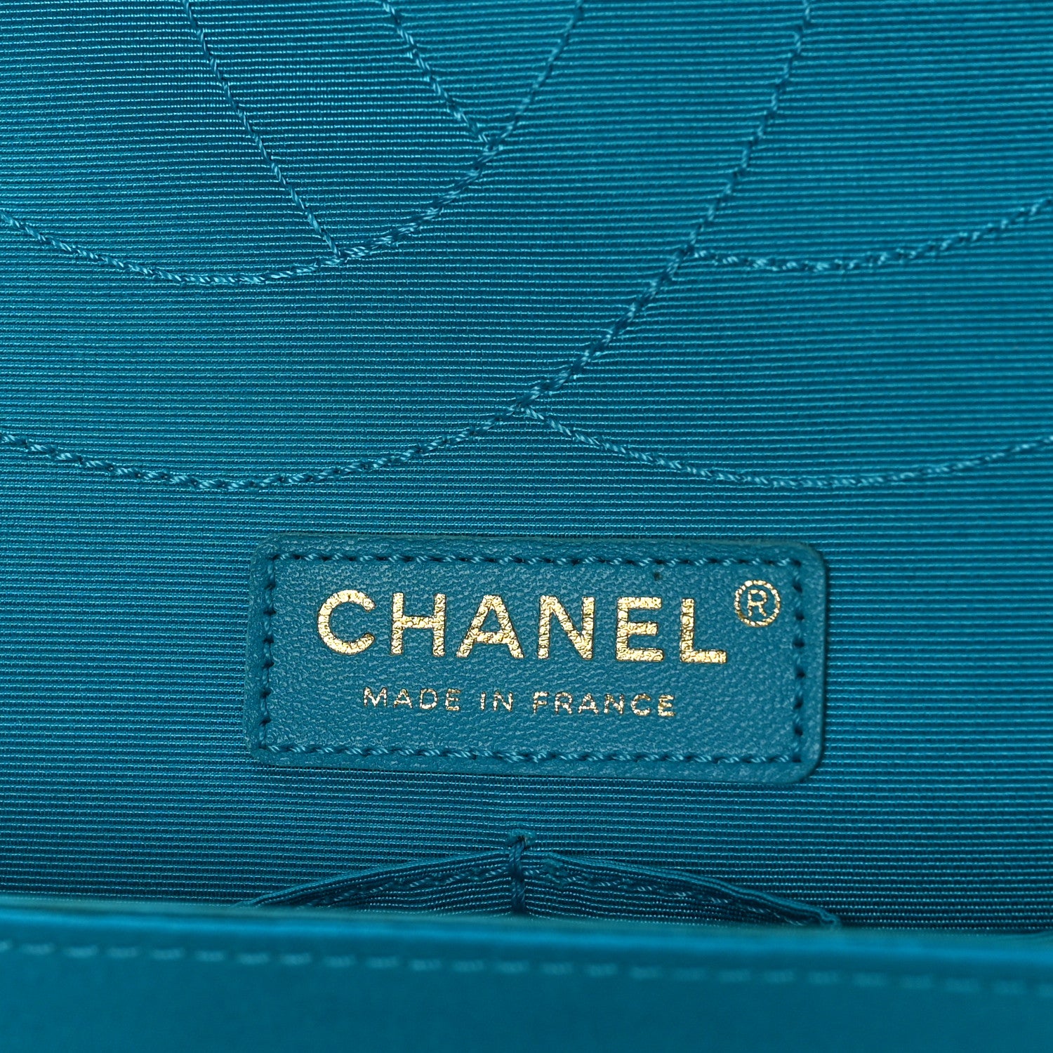 Chanel Satin Coco's Croc 2.55 Reissue 227 Flap Turquoise 6 of 12