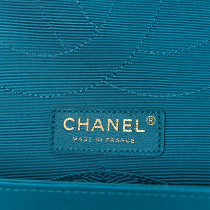 Chanel Satin Coco's Croc 2.55 Reissue 227 Flap Turquoise 6 of 12