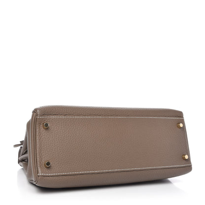 Hermes Togo Kelly Retourne 32 Etoupe 4 of 10