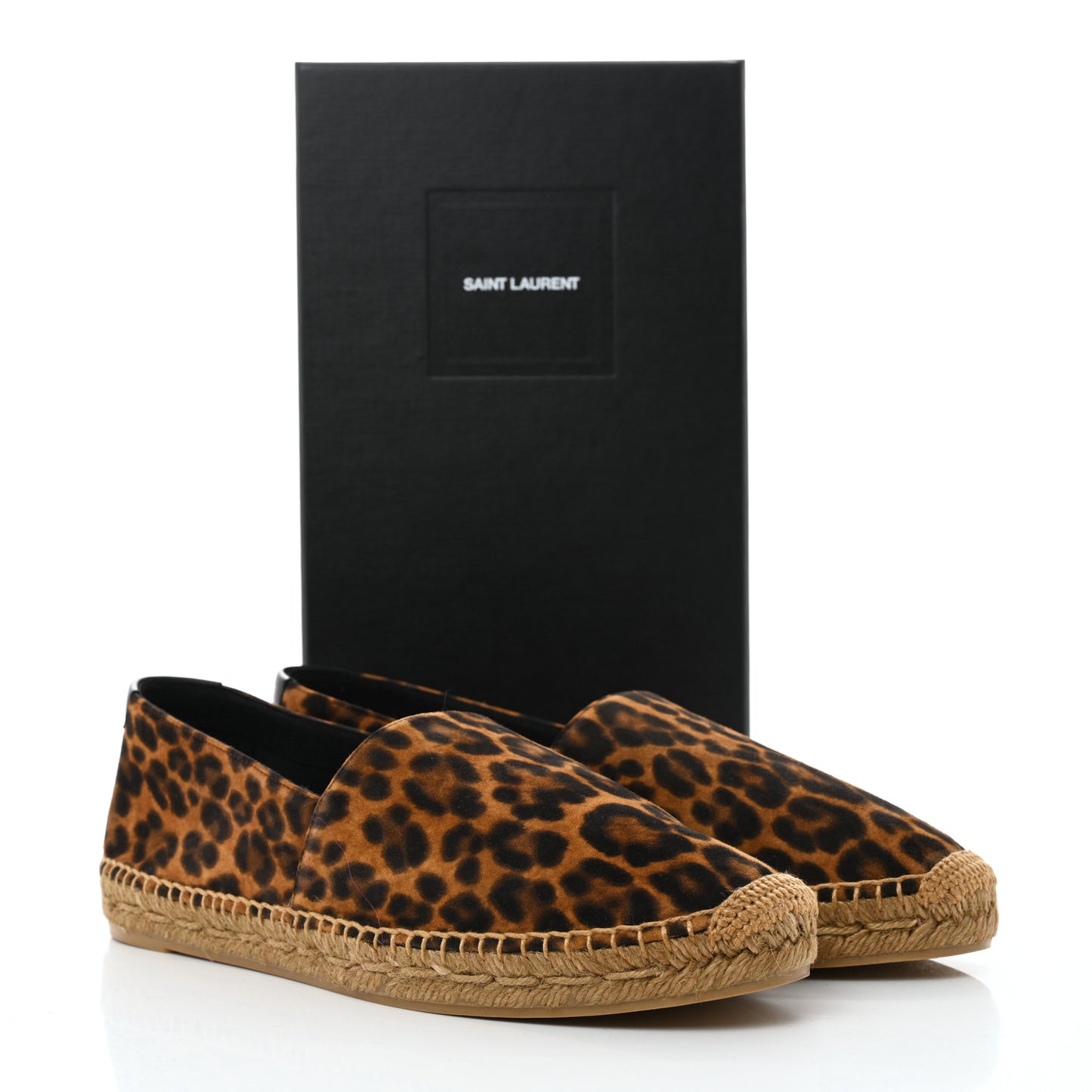 Suede Leopard Print Espadrilles 40