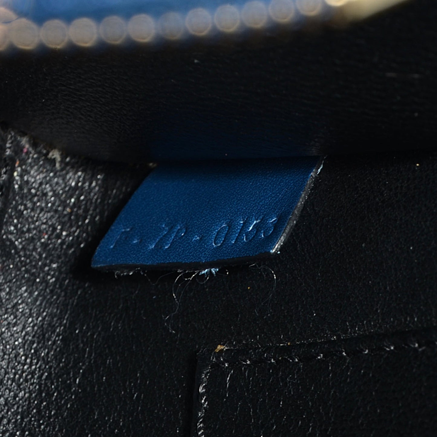 Smooth Calfskin Nano Luggage Ocean Blue Black