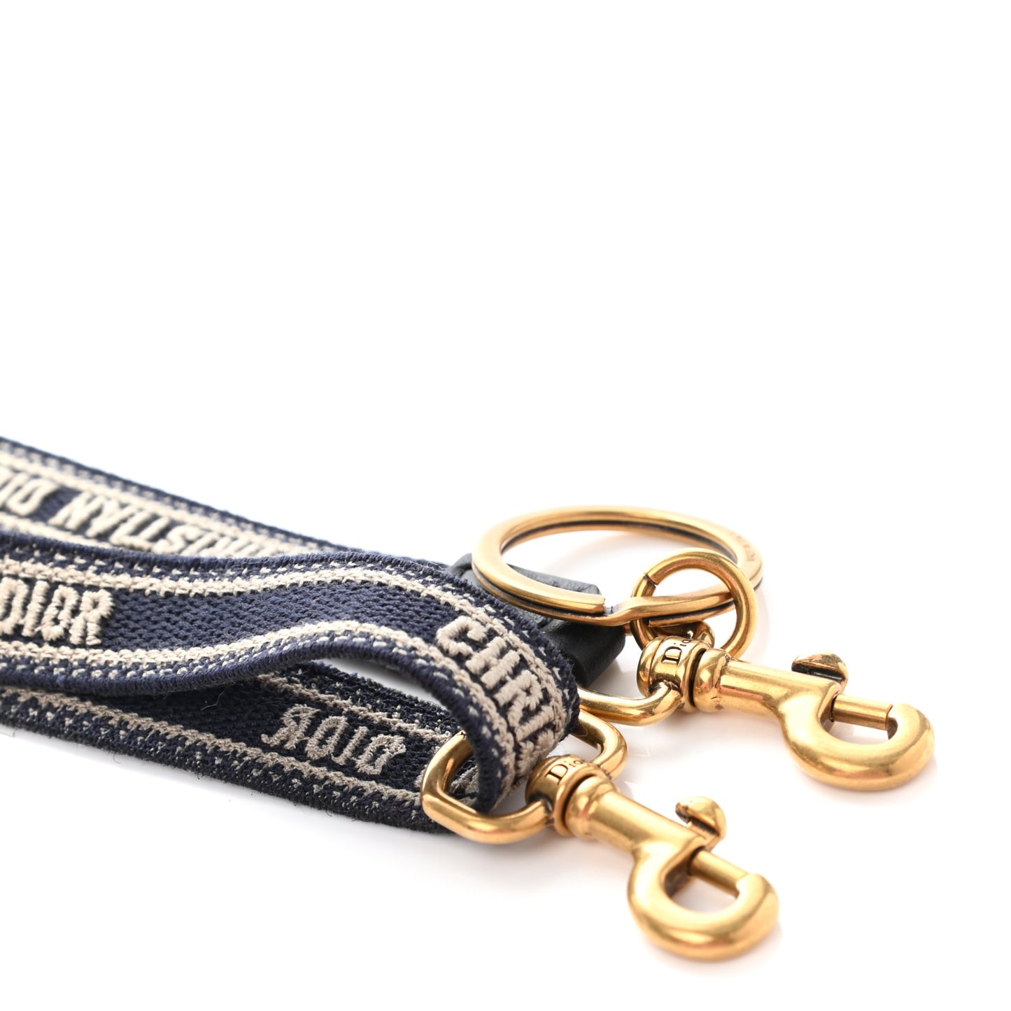 Canvas Embroidered Shoulder Strap Blue White