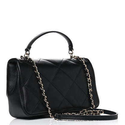 Chanel Lambskin Quilted Small Easy Carry Flap Black 2 of 5