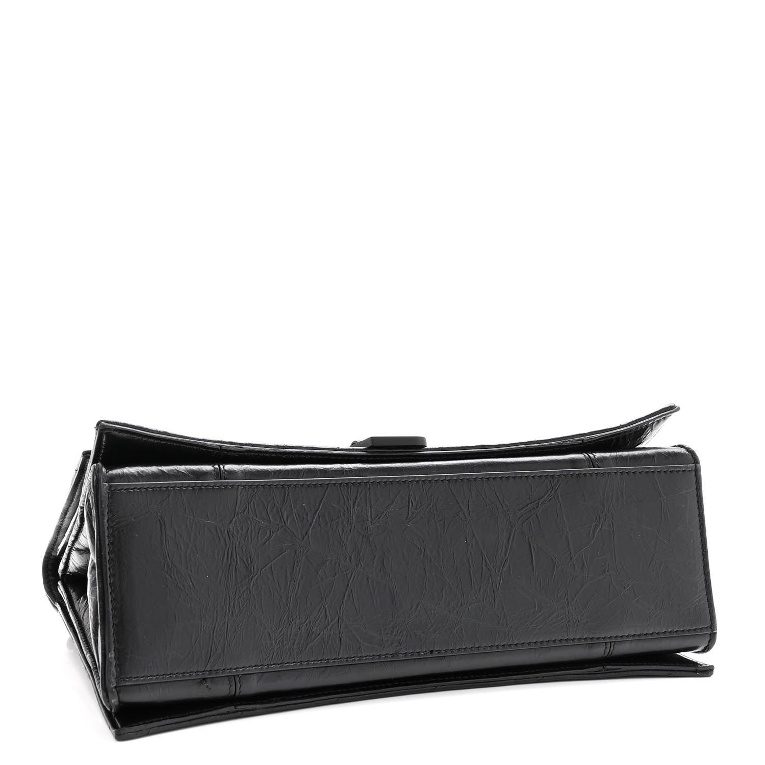 Balenciaga Crushed Calfskin Quilted Matte Black Hardware Medium Crush Chain Bag Black 4 of 9