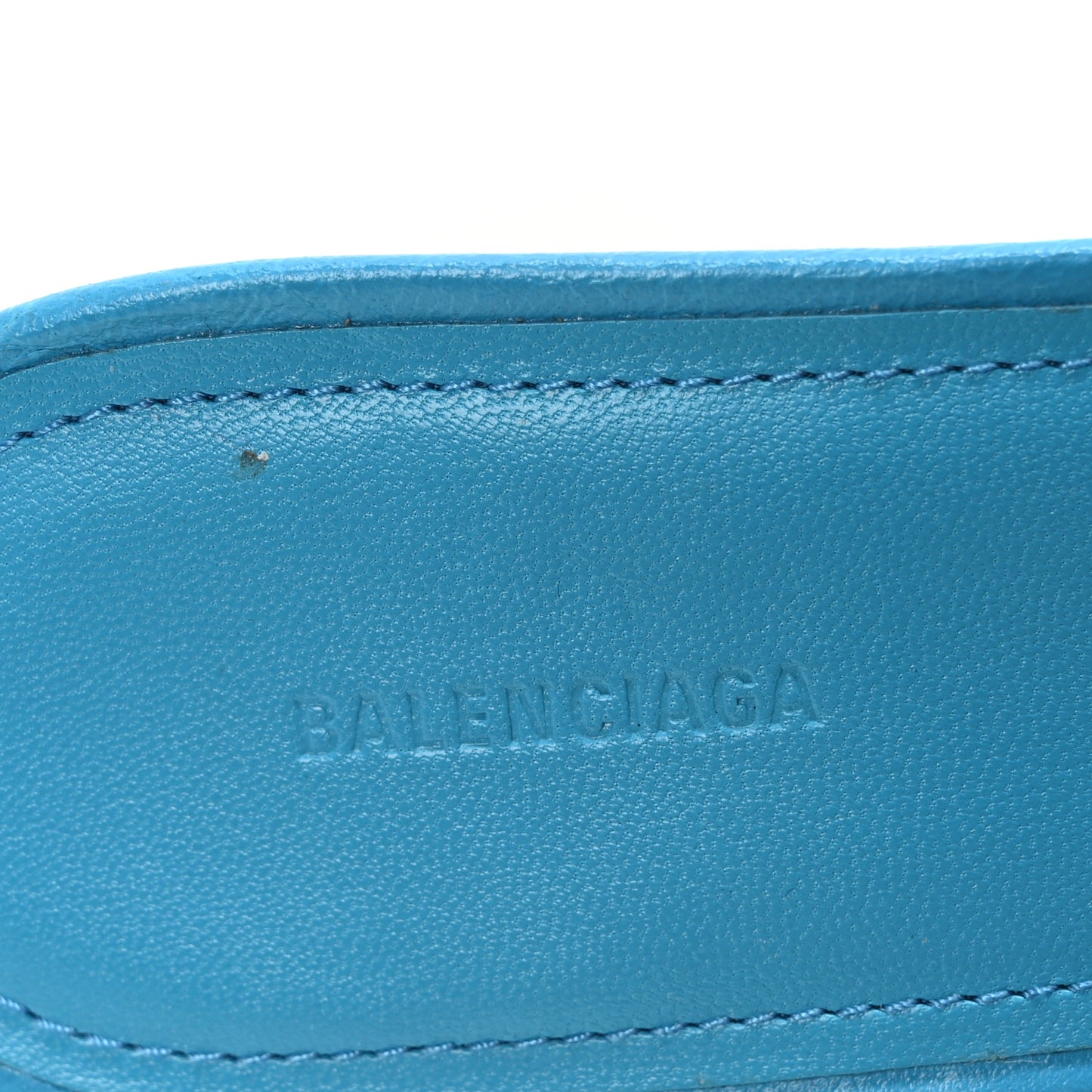 Agneau Arena Cagole 50mm Slide Sandals 36.5 Cyan