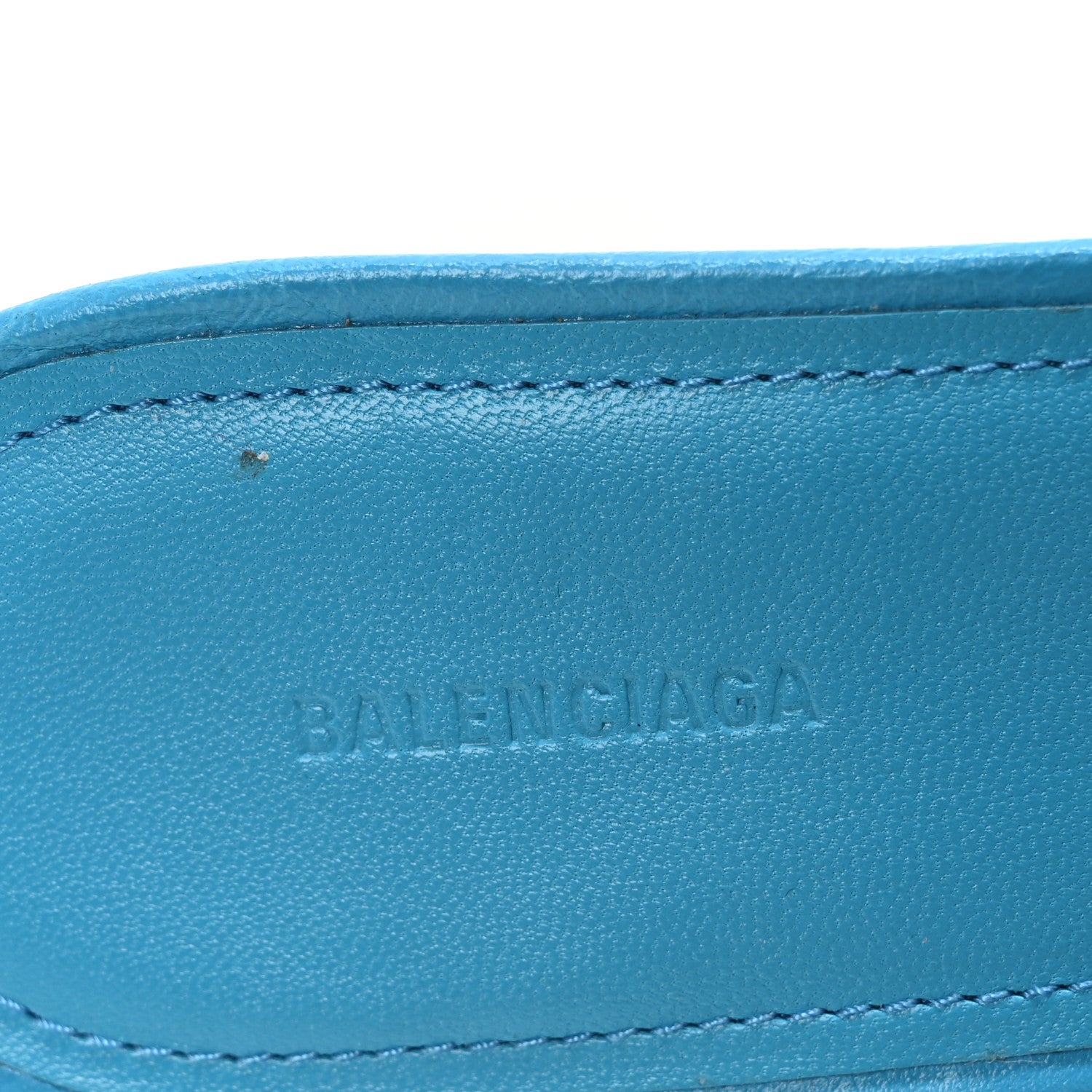 Balenciaga Agneau Arena Cagole 50mm Slide Sandals 36.5 Cyan 8 of 8