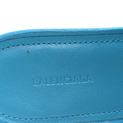 Balenciaga Agneau Arena Cagole 50mm Slide Sandals 36.5 Cyan 8 of 8