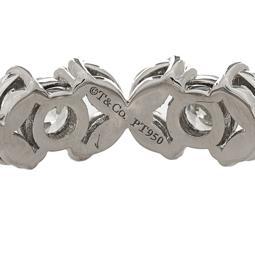 Platinum Diamond Victoria Alternating Band Ring 52 6
