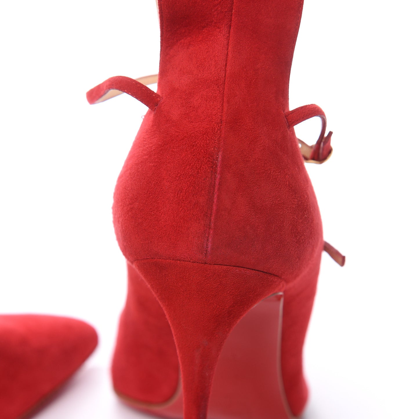 Suede Toerless Muse 100 Triple Strap Pumps 41.5 Oeillet