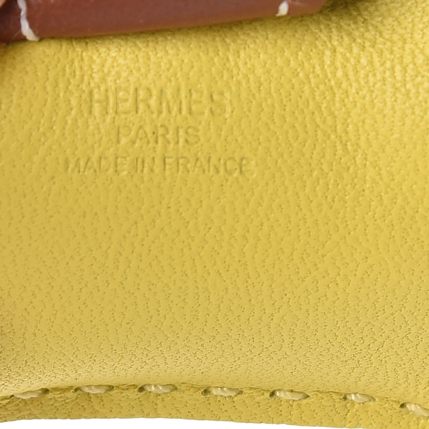 Hermes Milo Lambskin Grigri Rodeo Horse Bag Charm PM Lime Menthe Fauve 3 of 4