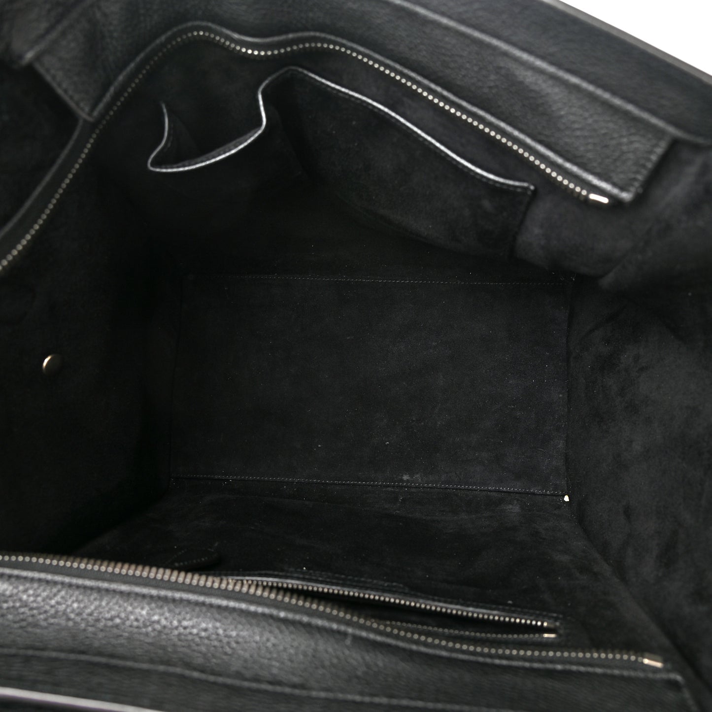 Drummed Calfskin Mini Luggage Black