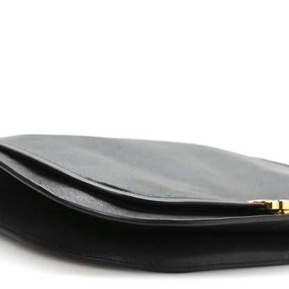 Celine Shiny Lambskin Soft Triomphe Besace Bag Black 9 of 11