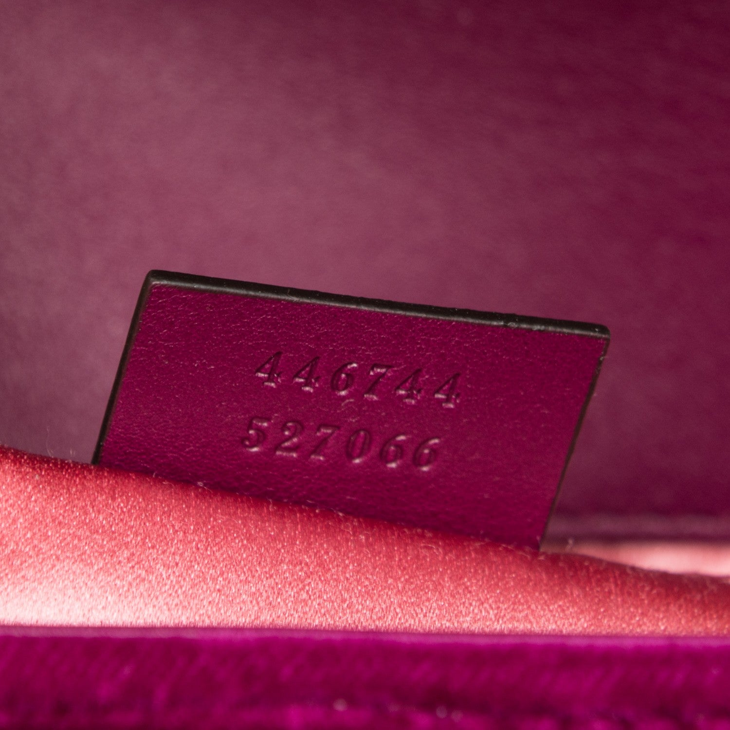 Gucci Velvet Matelasse Mini GG Marmont Shoulder Bag Fuchsia Violet Cyclamen 7 of 7