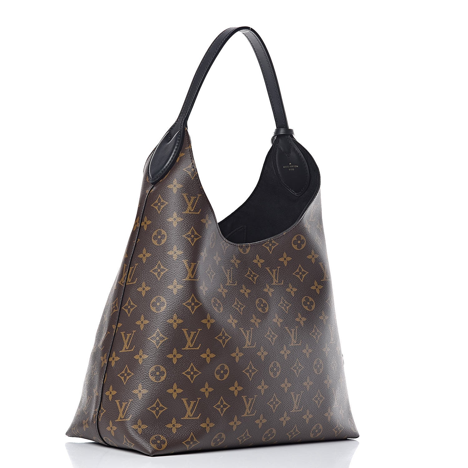 Louis Vuitton Monogram Flower Hobo Black 3 of 9