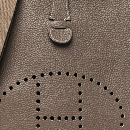 Hermes Taurillon Clemence Evelyne III PM Etoupe 8 of 11
