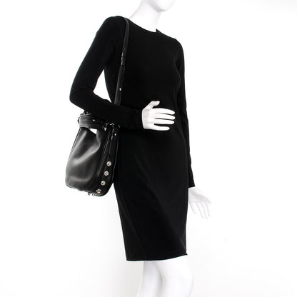 Givenchy Calfskin Small Studded Obsedia Hobo Black 2 of 7