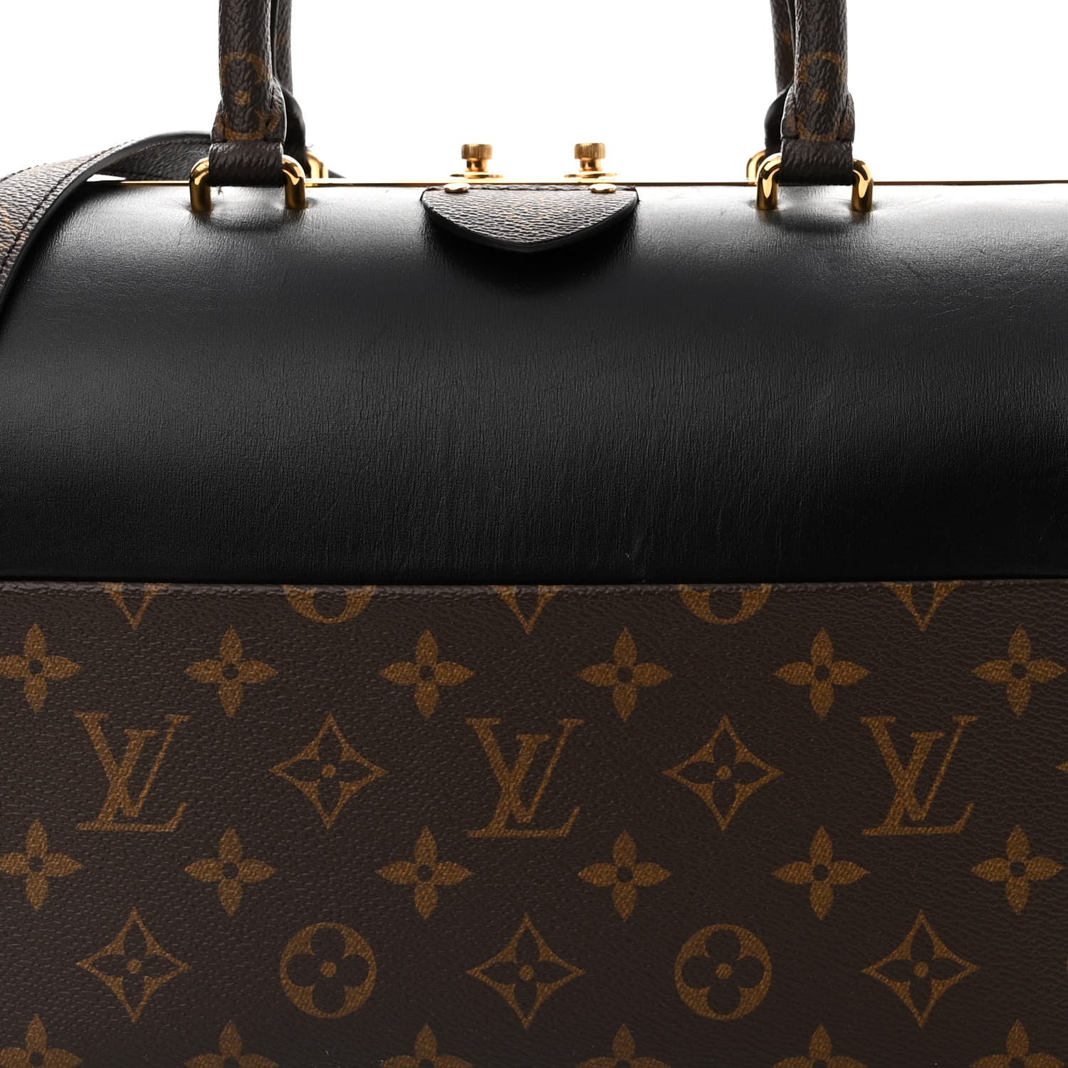 Louis Vuitton Calfskin Monogram Speedy Doctor 25 Black 7 of 14