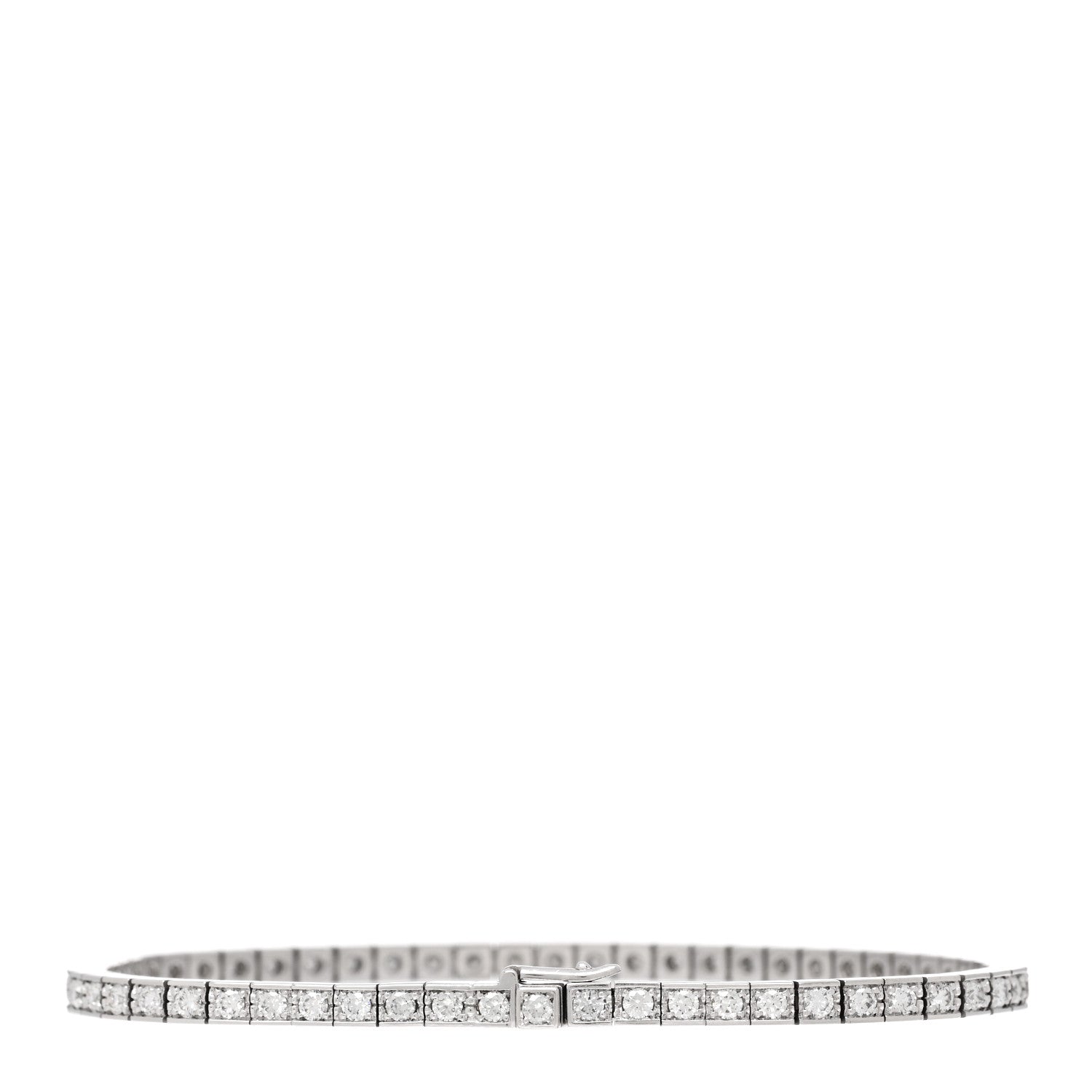 Cartier 18K White Gold Diamond Lanieres Bracelet 16 2 of 4