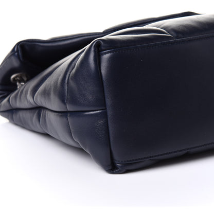 Saint Laurent Lambskin Quilted Medium Loulou Puffer Monogram Chain Satchel Black 5 of 10