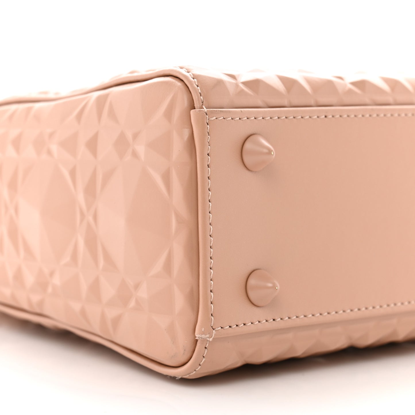 Calfskin Cannage Diamond Small My ABCDior Lady Dior Rose Des Vents