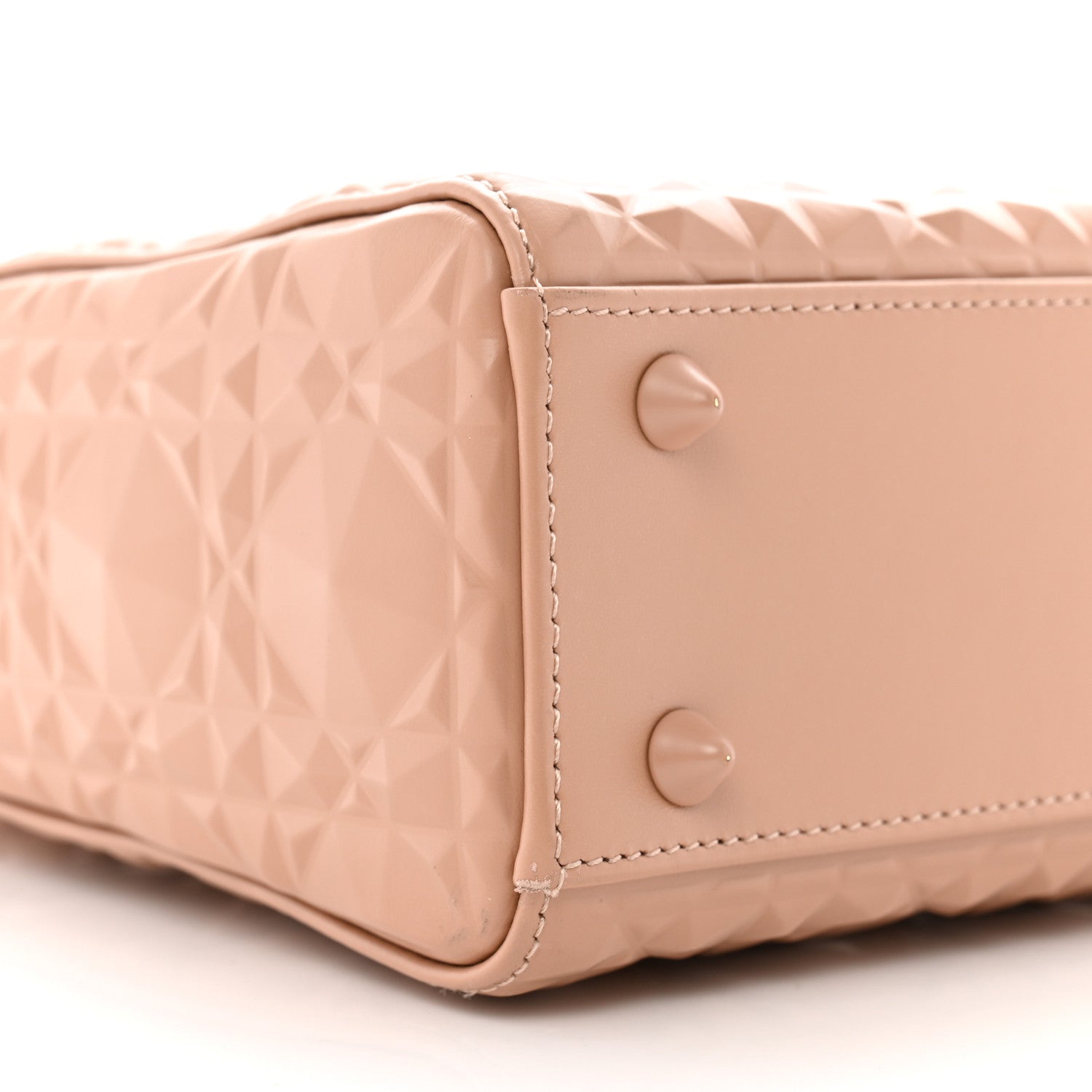 Christian Dior Calfskin Cannage Diamond Small My ABCDior Lady Dior Rose Des Vents 9 of 11