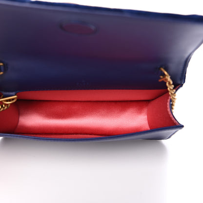 Gucci Velvet Matelasse GG Marmont Mini Bag Cobalt Blue 4 of 9